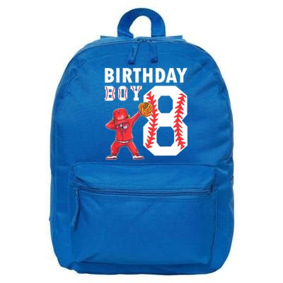 8 Years Old Boy Baseball Player 8th Birthday Kids 16 in Basic Backpack