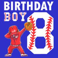 8 Years Old Boy Baseball Player 8th Birthday Kids 16 in Basic Backpack