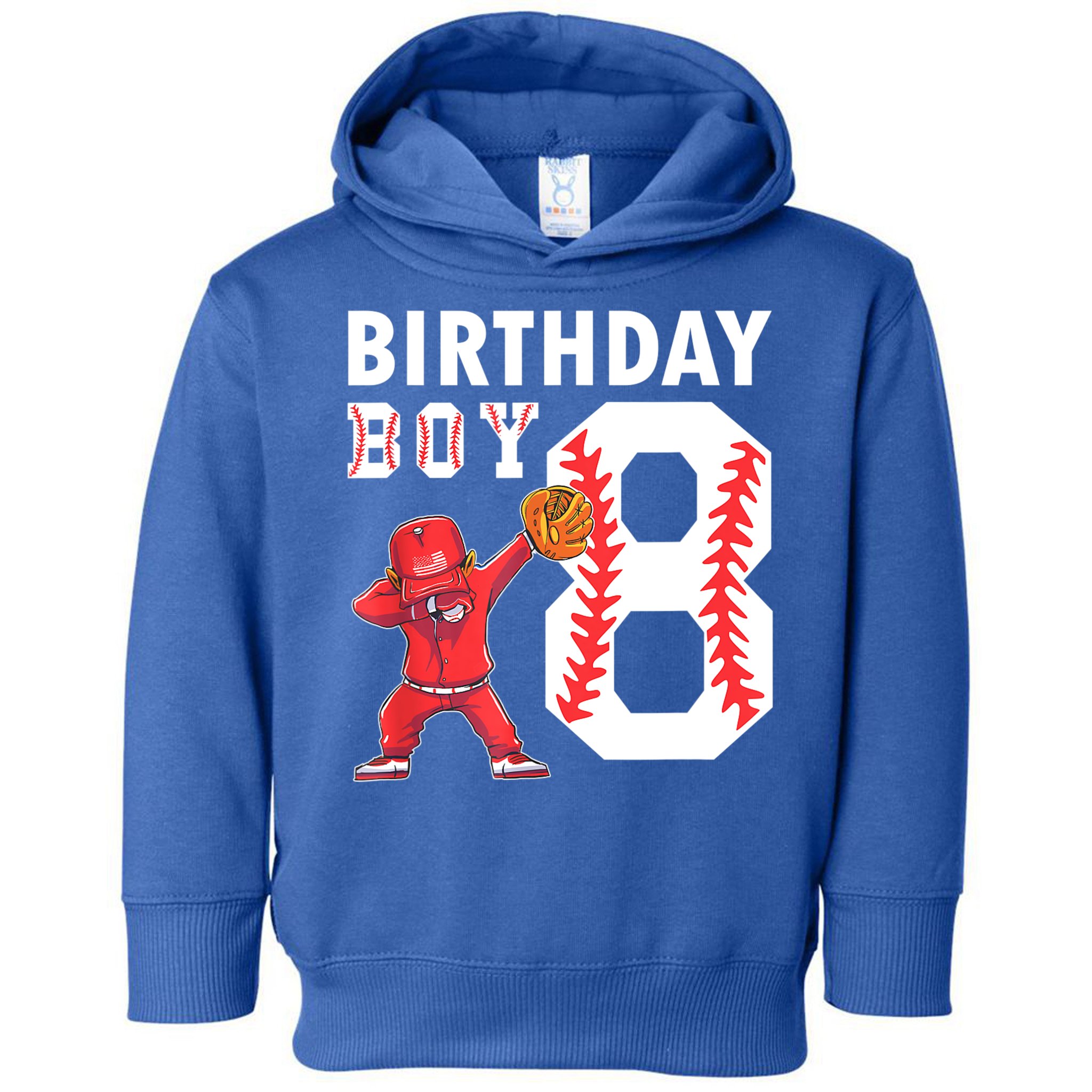 8 Years Old Boy Baseball Player 8th Birthday Kids Toddler Hoodie
