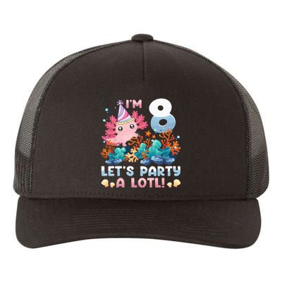 8 Year Old Axolotl Lover 8th Birthday Gift Yupoong Adult 5-Panel Trucker Hat