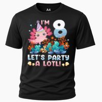 8 Year Old Axolotl Lover 8th Birthday Gift Cooling Performance Crew T-Shirt