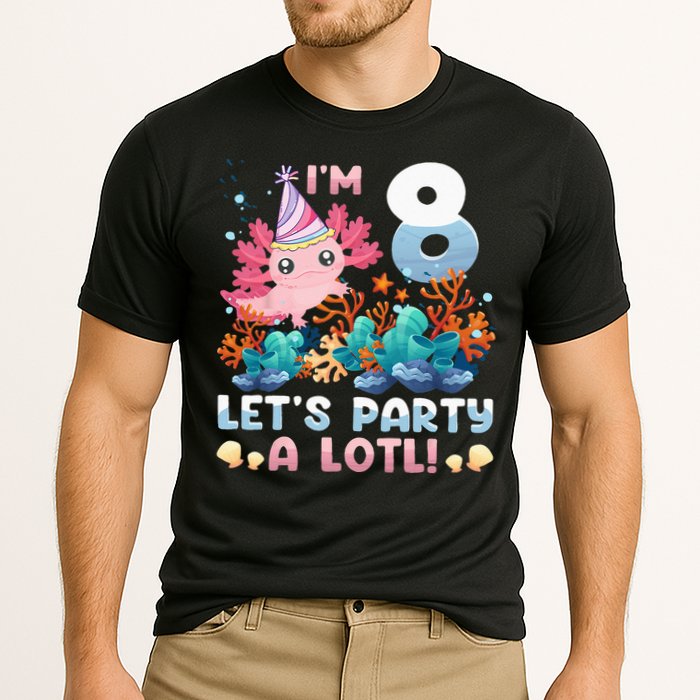 8 Year Old Axolotl Lover 8th Birthday Gift Cooling Performance Crew T-Shirt