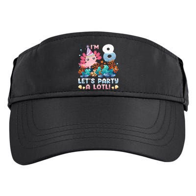 8 Year Old Axolotl Lover 8th Birthday Gift Adult Drive Performance Visor