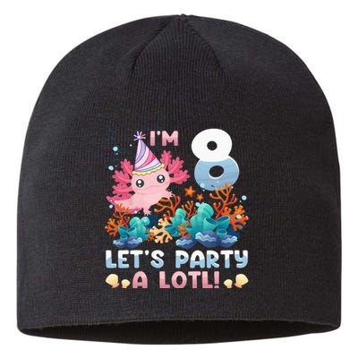 8 Year Old Axolotl Lover 8th Birthday Gift Sustainable Beanie