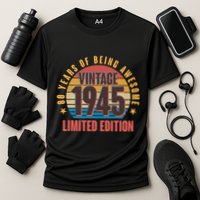 80 Years Of Being Awesome 1945 Limited Edition Vintage Retro Performance Shirt