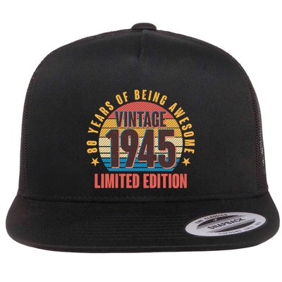 80 Years Of Being Awesome 1945 Limited Edition Vintage Retro Flatbill Hat