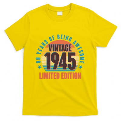 80 Years Of Being Awesome 1945 Limited Edition Vintage Retro T-Shirt