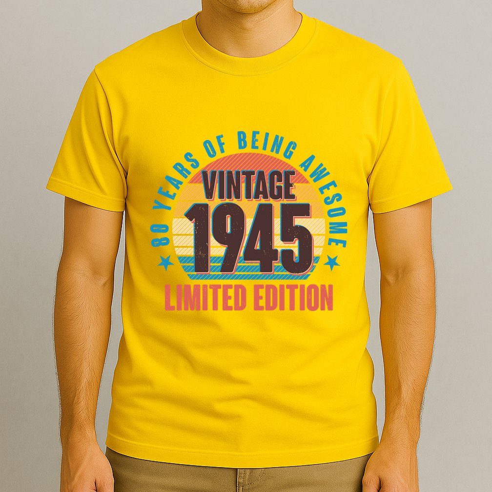 80 Years Of Being Awesome 1945 Limited Edition Vintage Retro T-Shirt