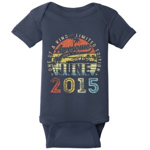 8 Year Old Awesome Since June 2015 8th Birthday Baby Bodysuit