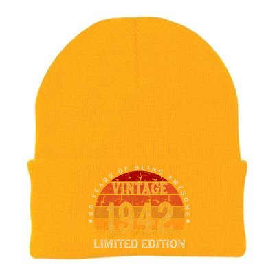 80 Year Old Gifts Retro Vintage 1942 Limited Edition 80th Birthday Knit Cap Winter Beanie