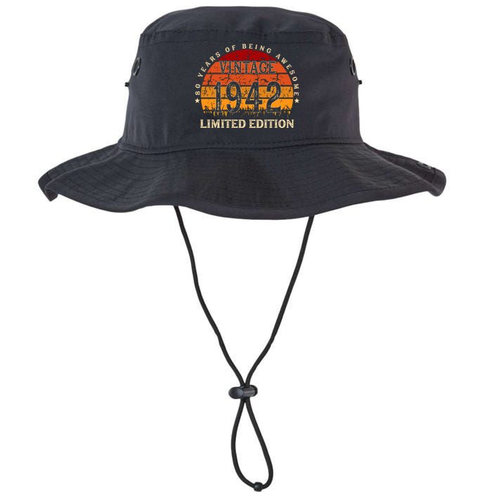 80 Year Old Gifts Retro Vintage 1942 Limited Edition 80th Birthday Legacy Cool Fit Booney Bucket Hat