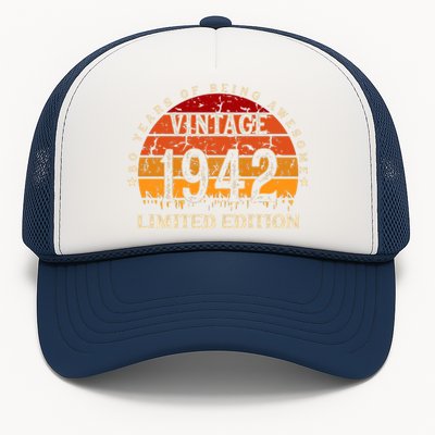 80 Year Old Gifts Retro Vintage 1942 Limited Edition 80th Birthday Trucker Hat