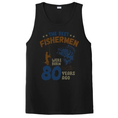 80 Year Old Fishing Fishermen Gifts For Birthday Gift PosiCharge Competitor Tank