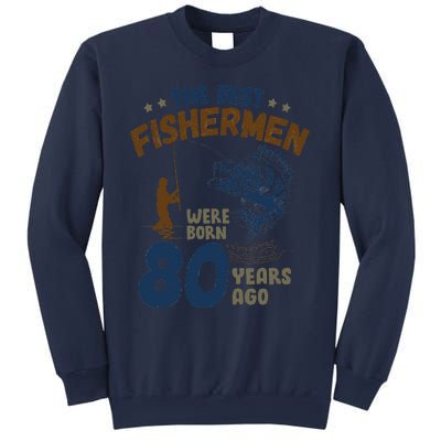 80 Year Old Fishing Fishermen Gifts For Birthday Gift Sweatshirt