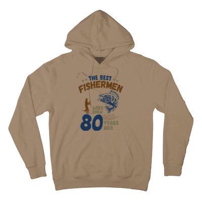 80 Year Old Fishing Fishermen Gifts For Birthday Gift Hoodie