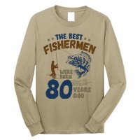 80 Year Old Fishing Fishermen Gifts For Birthday Gift Long Sleeve Shirt