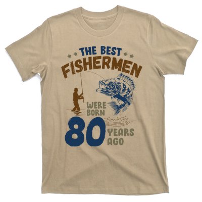 80 Year Old Fishing Fishermen Gifts For Birthday Gift T-Shirt