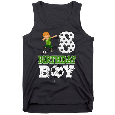 8 Year Old Gift Dabbing Boy Soccer Player 8th Birthday Boy Tank Top