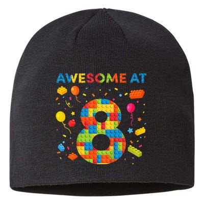 8 Year Old Building Blocks Birthday 8 Sustainable Beanie