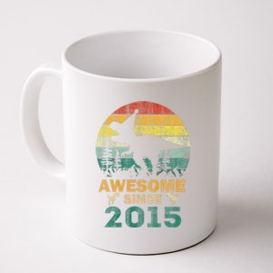 8 Year Old Dinosaur Awesome Since 2015 8th Birthday Gift Coffee Mug