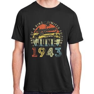 80 Year Old Awesome Since June 1943 80th Birthday Adult ChromaSoft Performance T-Shirt