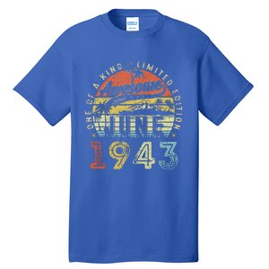 80 Year Old Awesome Since June 1943 80th Birthday Tall T-Shirt