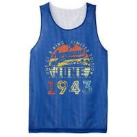 80 Year Old Awesome Since June 1943 80th Birthday Mesh Reversible Basketball Jersey Tank