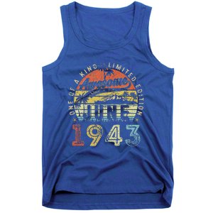 80 Year Old Awesome Since June 1943 80th Birthday Tank Top