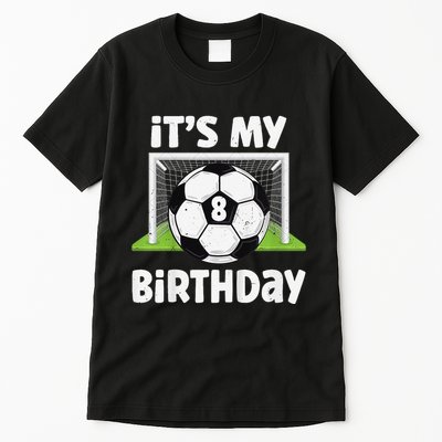 8 Years Old Soccer 8th Birthday Player Bday Party Tall T-Shirt