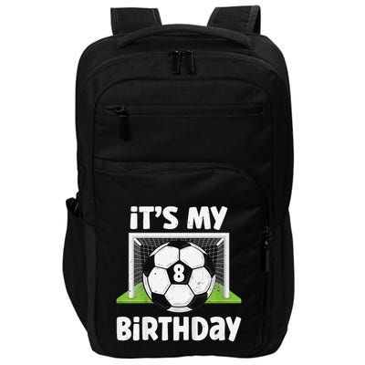 8 Years Old Soccer 8th Birthday Player Bday Party Impact Tech Backpack