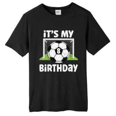 8 Years Old Soccer 8th Birthday Player Bday Party Tall Fusion ChromaSoft Performance T-Shirt