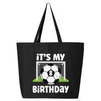 8 Years Old Soccer 8th Birthday Player Bday Party 25L Jumbo Tote