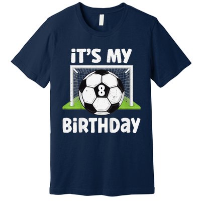 8 Years Old Soccer 8th Birthday Player Bday Party Premium T-Shirt