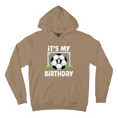 8 Years Old Soccer 8th Birthday Player Bday Party Hoodie