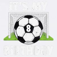 8 Years Old Soccer 8th Birthday Player Bday Party Garment-Dyed Sweatshirt