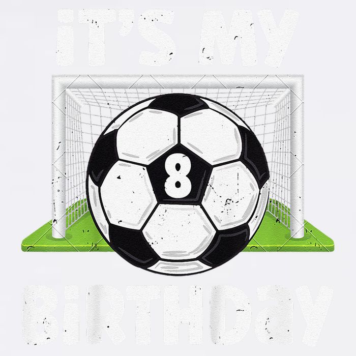8 Years Old Soccer 8th Birthday Player Bday Party Garment-Dyed Sweatshirt