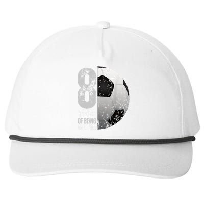 8 Year Old Soccer 8th Birthday Player Bday Party Snapback Five-Panel Rope Hat