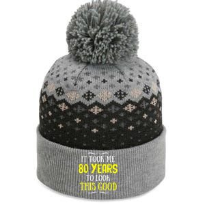 80 Years Old Birthday The Baniff Cuffed Pom Beanie