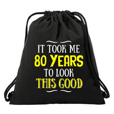 80 Years Old Birthday Drawstring Bag