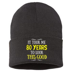 80 Years Old Birthday Sustainable Knit Beanie