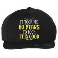 80 Years Old Birthday Wool Snapback Cap