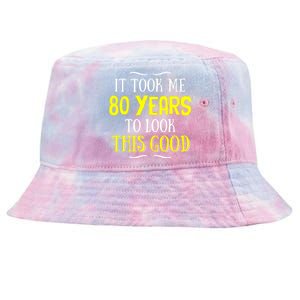 80 Years Old Birthday Tie-Dyed Bucket Hat