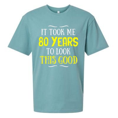 80 Years Old Birthday Sueded Cloud Jersey T-Shirt