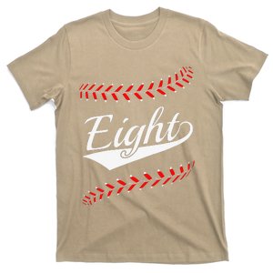 8 Year Old 8th Baseball Softball Birthday Party T-Shirt