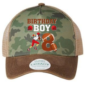 8 Years Old 8th Birthday Football Lover Party Legacy Tie Dye Trucker Hat