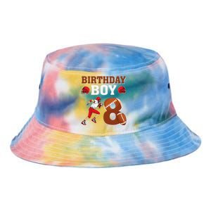 8 Years Old 8th Birthday Football Lover Party Tie Dye Newport Bucket Hat