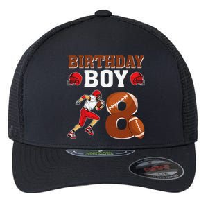 8 Years Old 8th Birthday Football Lover Party Flexfit Unipanel Trucker Cap