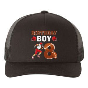 8 Years Old 8th Birthday Football Lover Party Yupoong Adult 5-Panel Trucker Hat