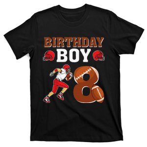 8 Years Old 8th Birthday Football Lover Party T-Shirt