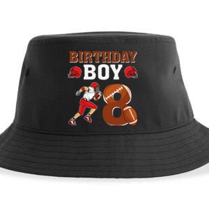 8 Years Old 8th Birthday Football Lover Party Sustainable Bucket Hat